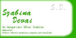 szabina devai business card