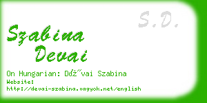 szabina devai business card